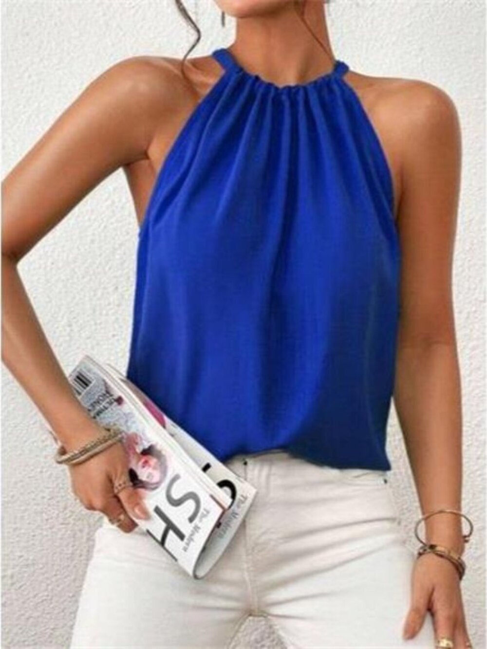 Solid Color Ruched Cami - Picture 1 of 14